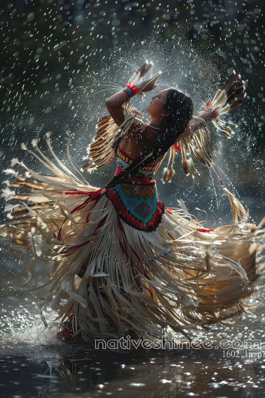 Dancing with the Spirits Native American Canvas