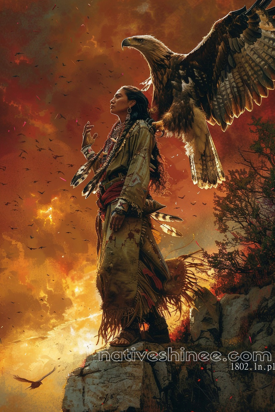 Under The Vastness Of The Sky Native American Canvas