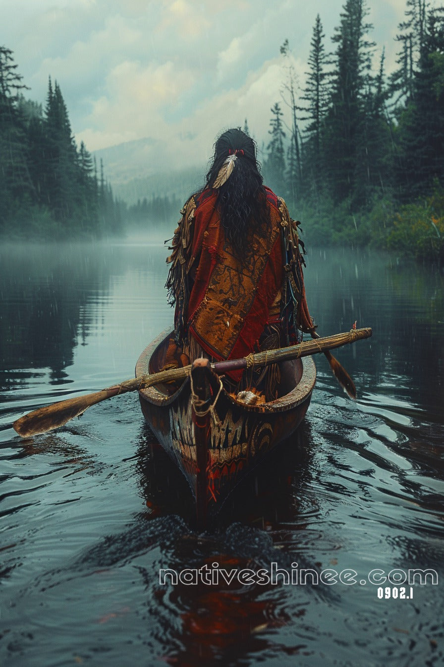 Your Journey Flows Forward Native American Canvas