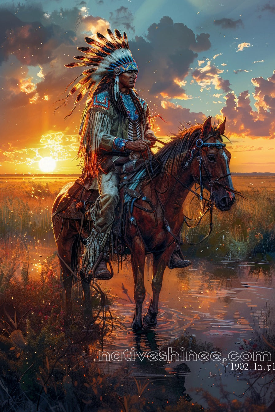 Cavalry Lead Native American Canvas