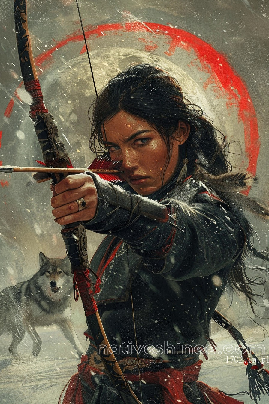 Shoot For The Moon Native American Canvas