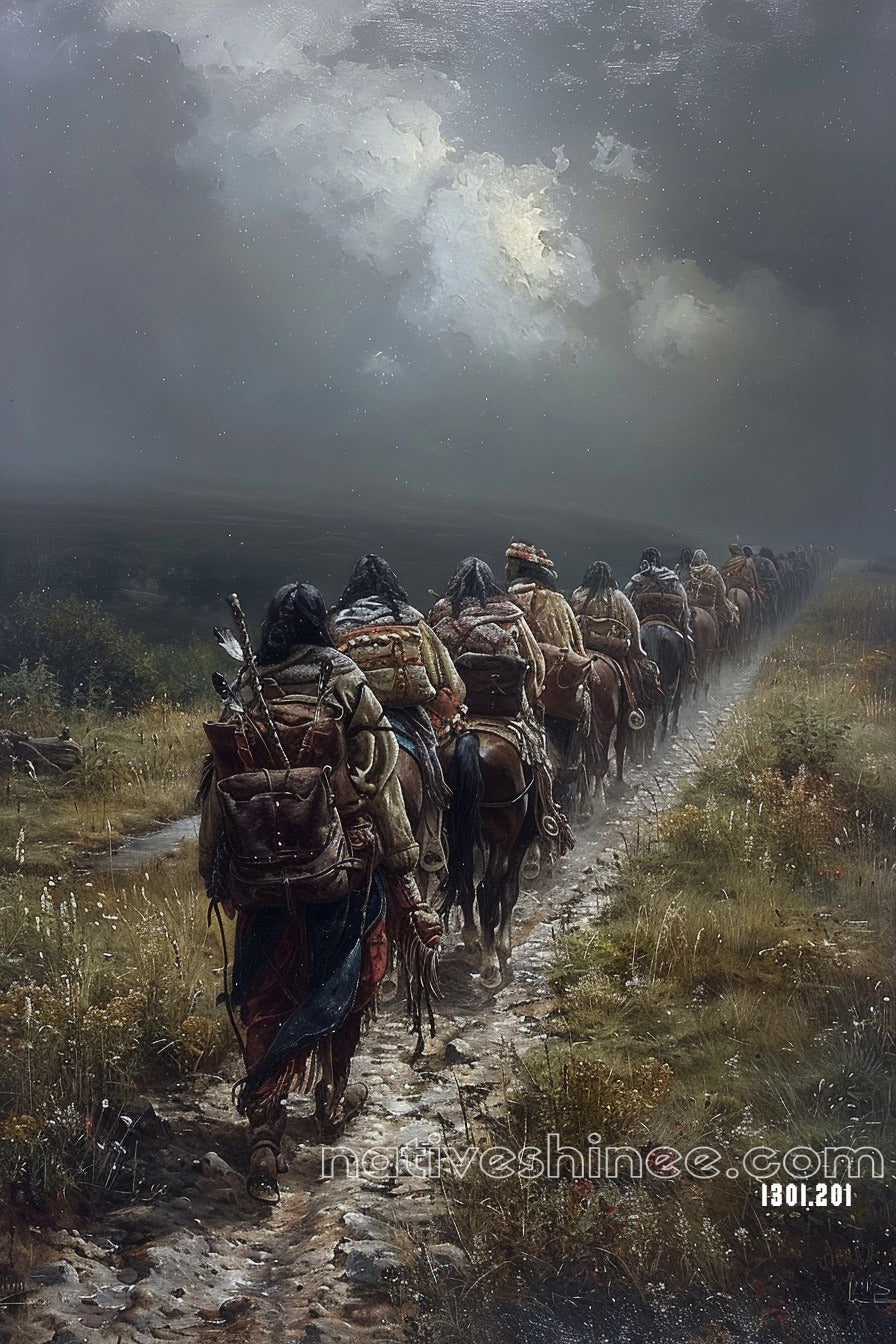 Walking Together Native American Canvas