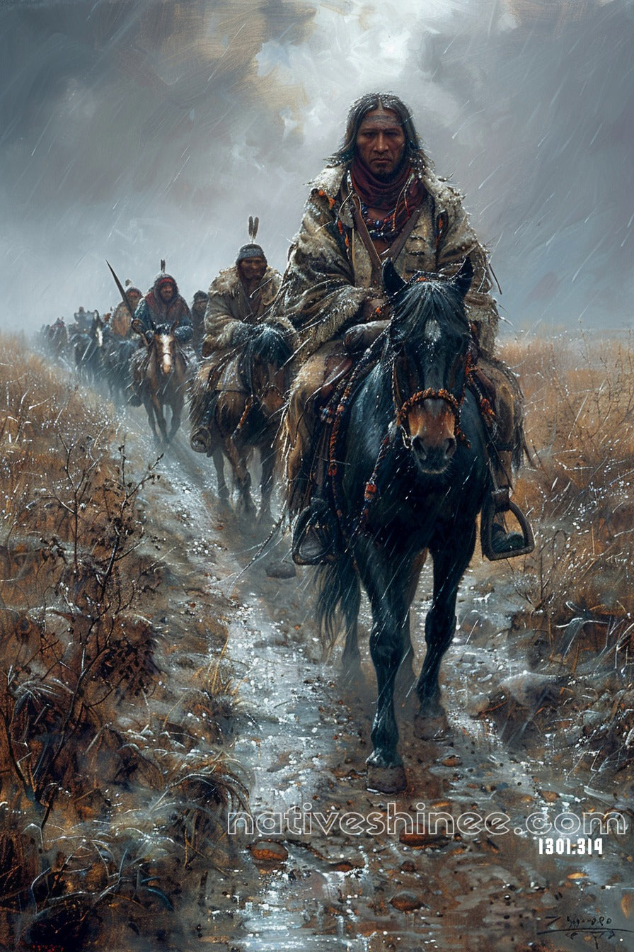 The Track We Leave Native American Canvas