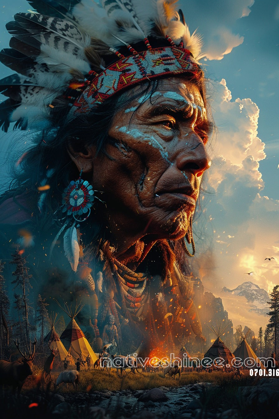 Warrior's Spirit: Native American Canvas