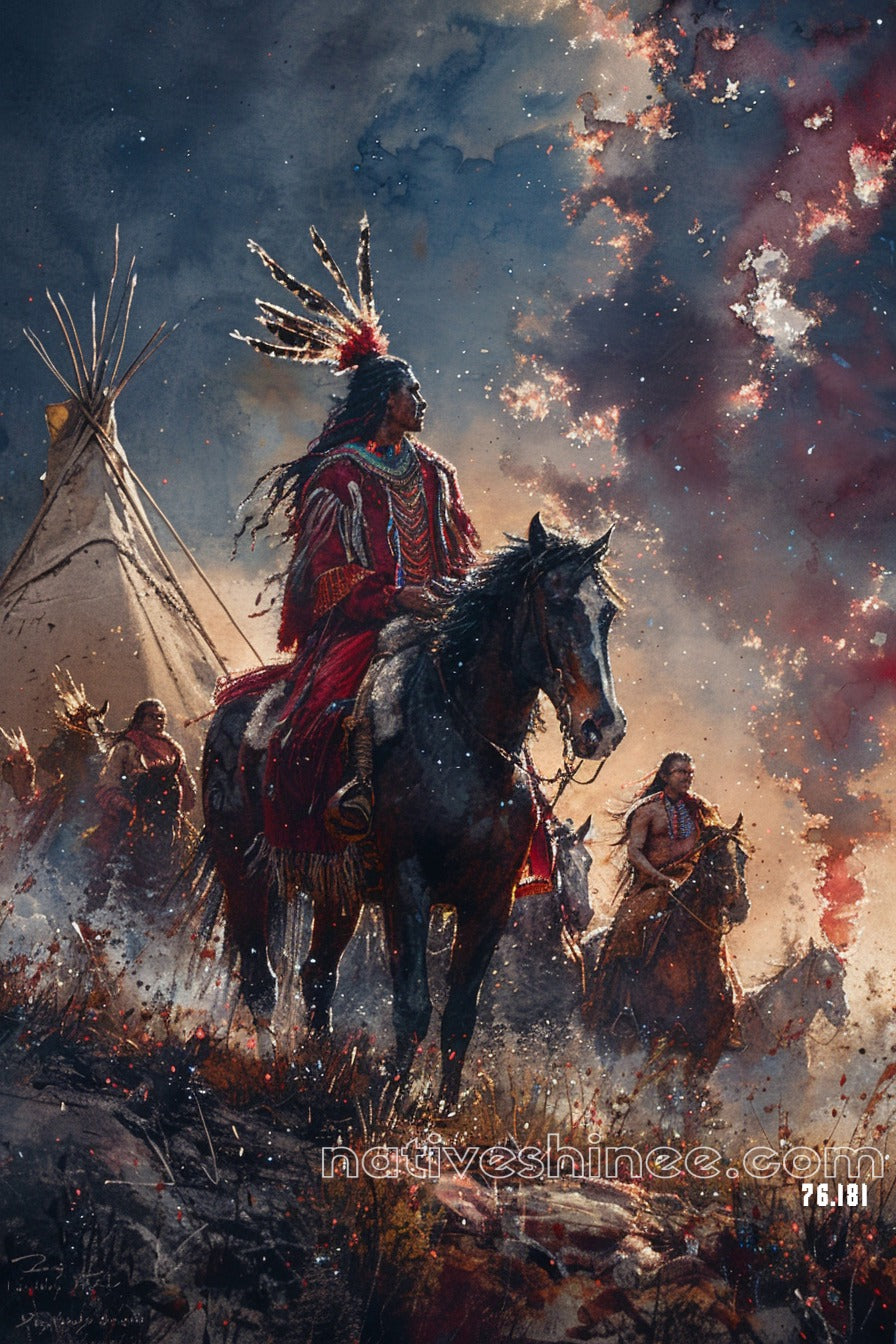 Warriors of the Dawn Native American Canvas