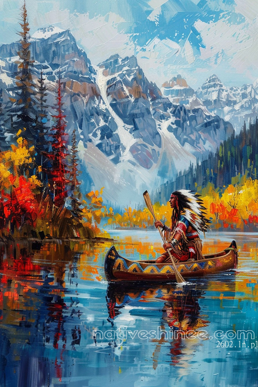 Echoes of the River: A Journey Through the Wild Native American Canvas