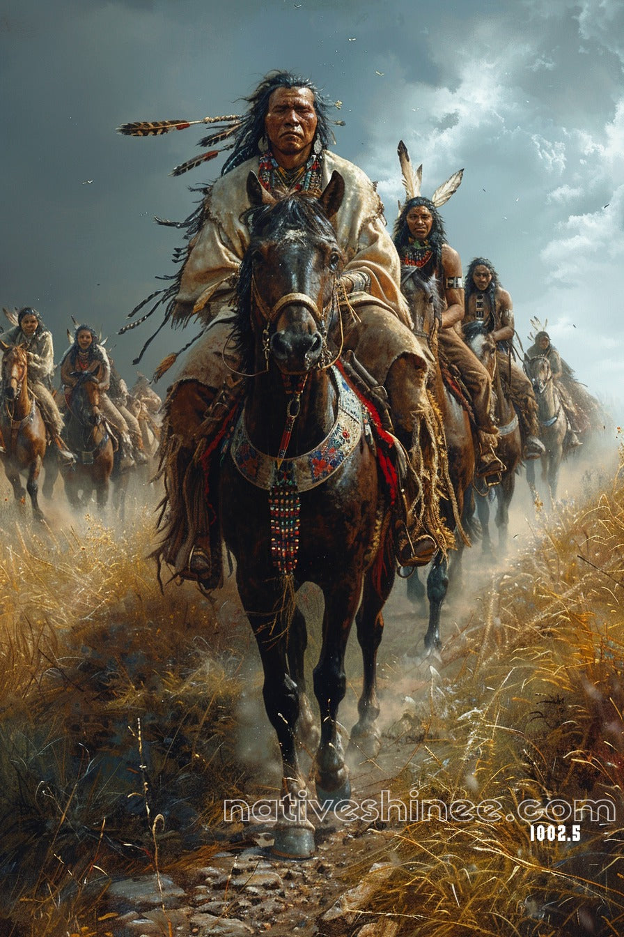 Warriors on the Path Native American Canvas
