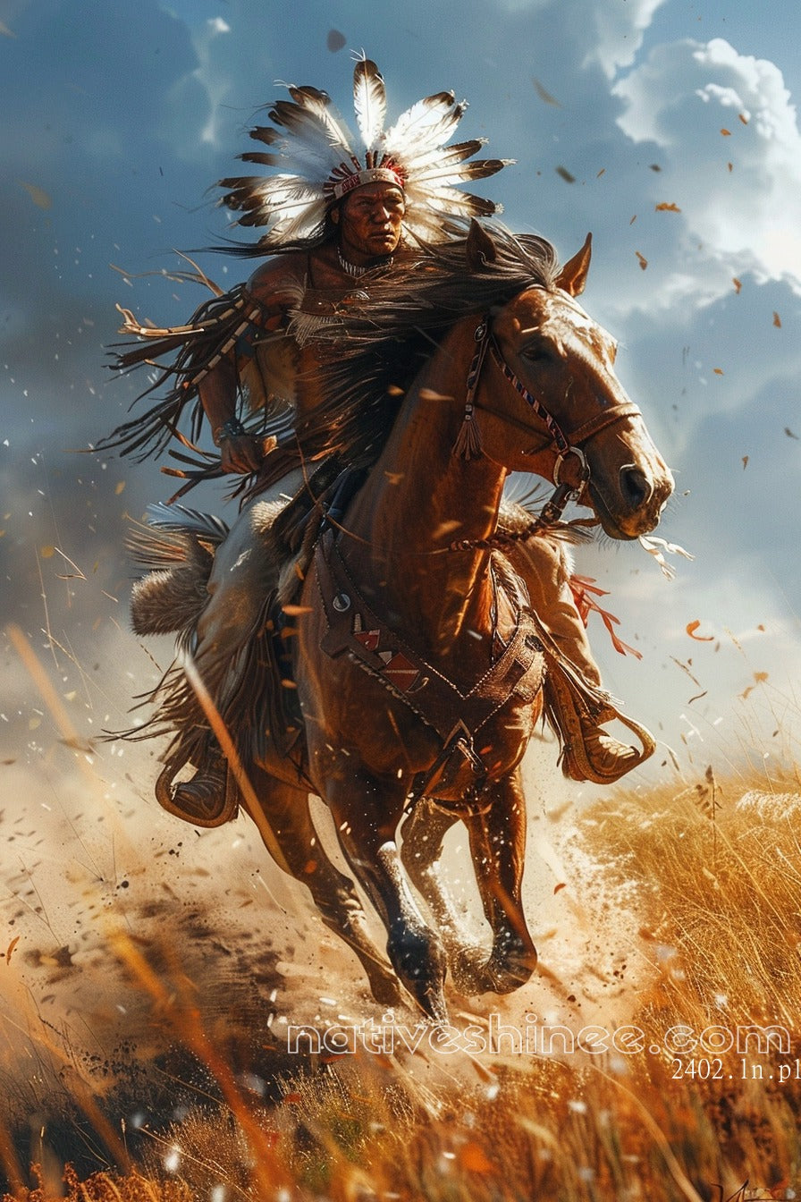 Spirit of the Storm Rider Native American Canvas