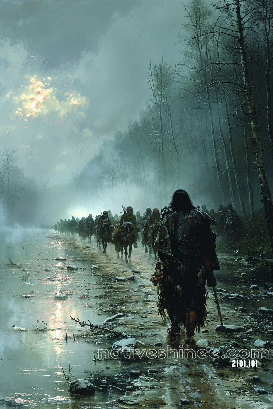 Journey of the Lost Native American Canvas