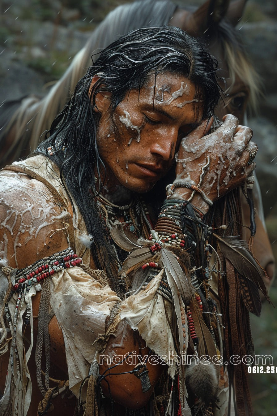 Earth and Horse Native American Canvas