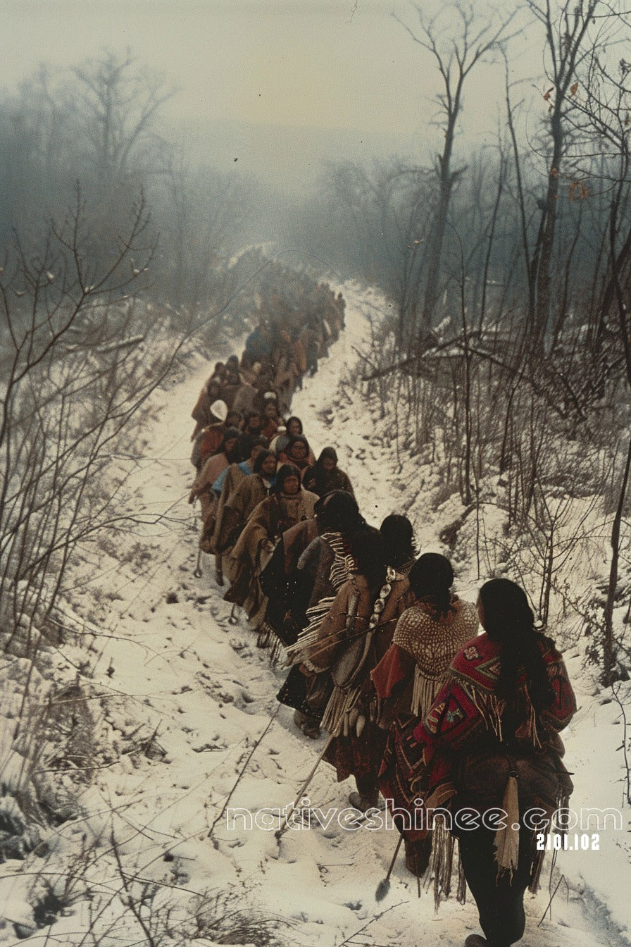 The Long Journey Native American Canvas