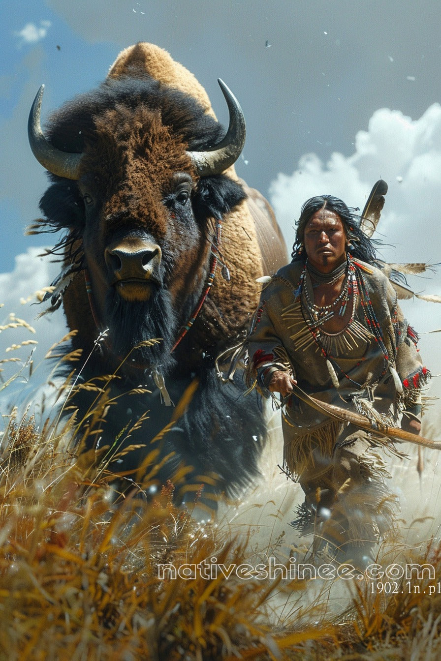 The Spirit of the Chase: Native American Canvas