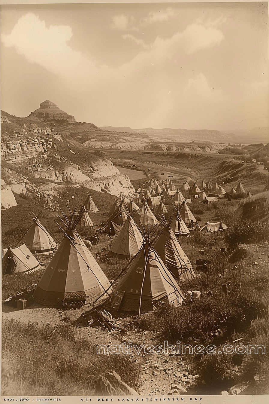 Beneath the Sacred Hills: Native American Canvas