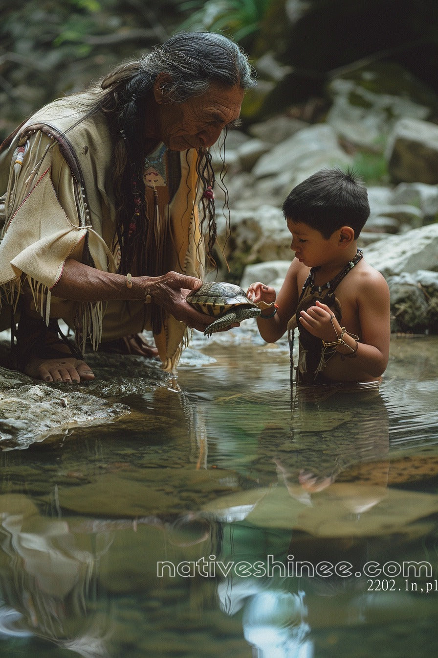 Wisdom of the River Native American Canvas
