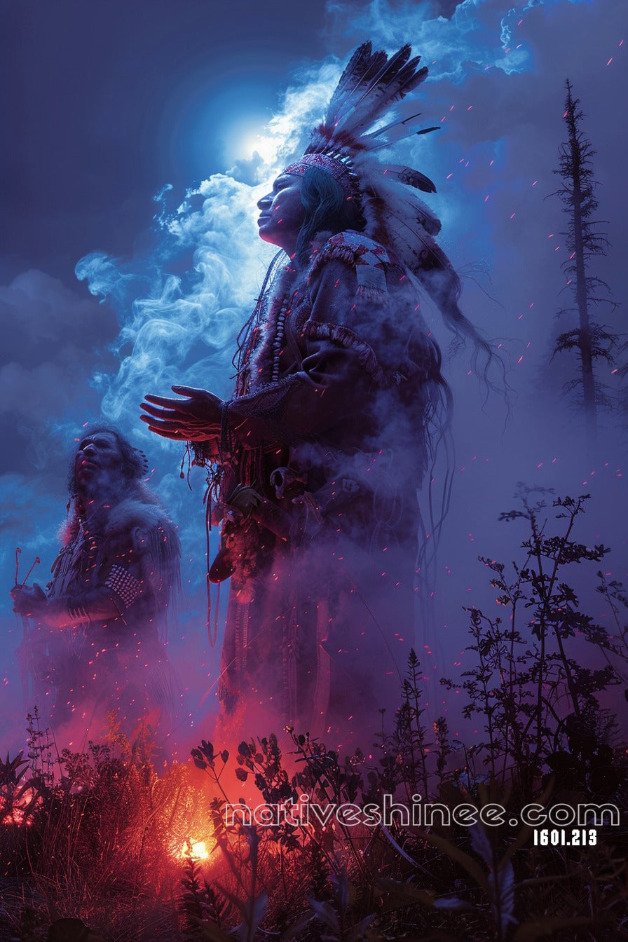 Rainbow Tears Native American Canvas