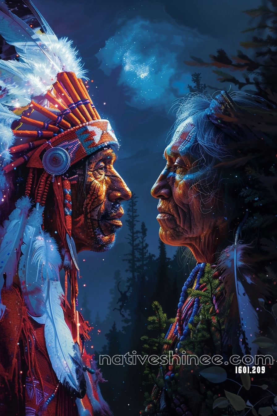 Reflections of the Ancestors Native American Canvas