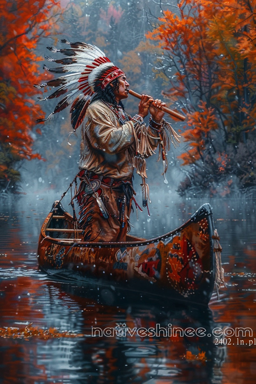 Echoes of the River Spirit Native American Canvas