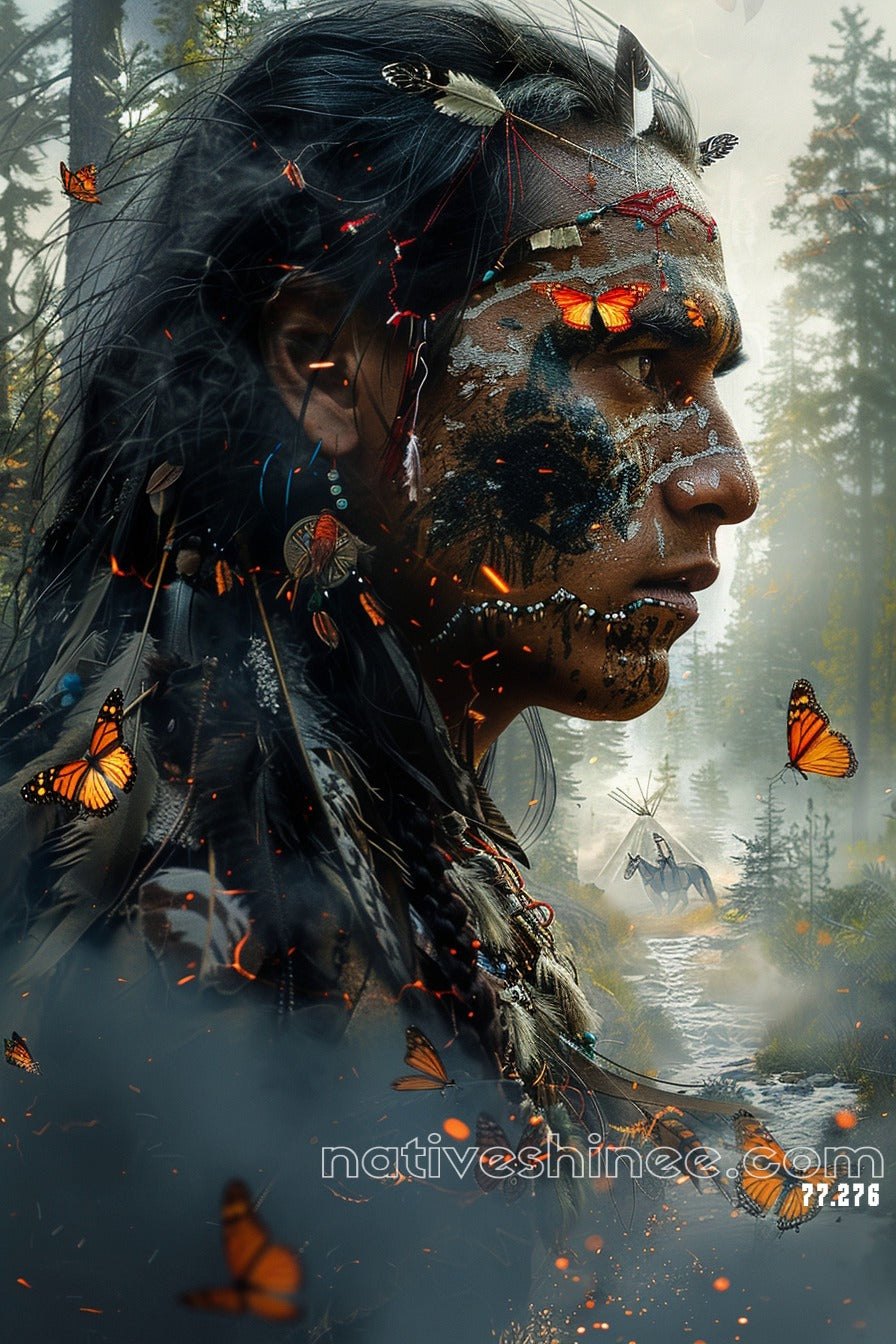Spirits of the Wild Native American Canvas