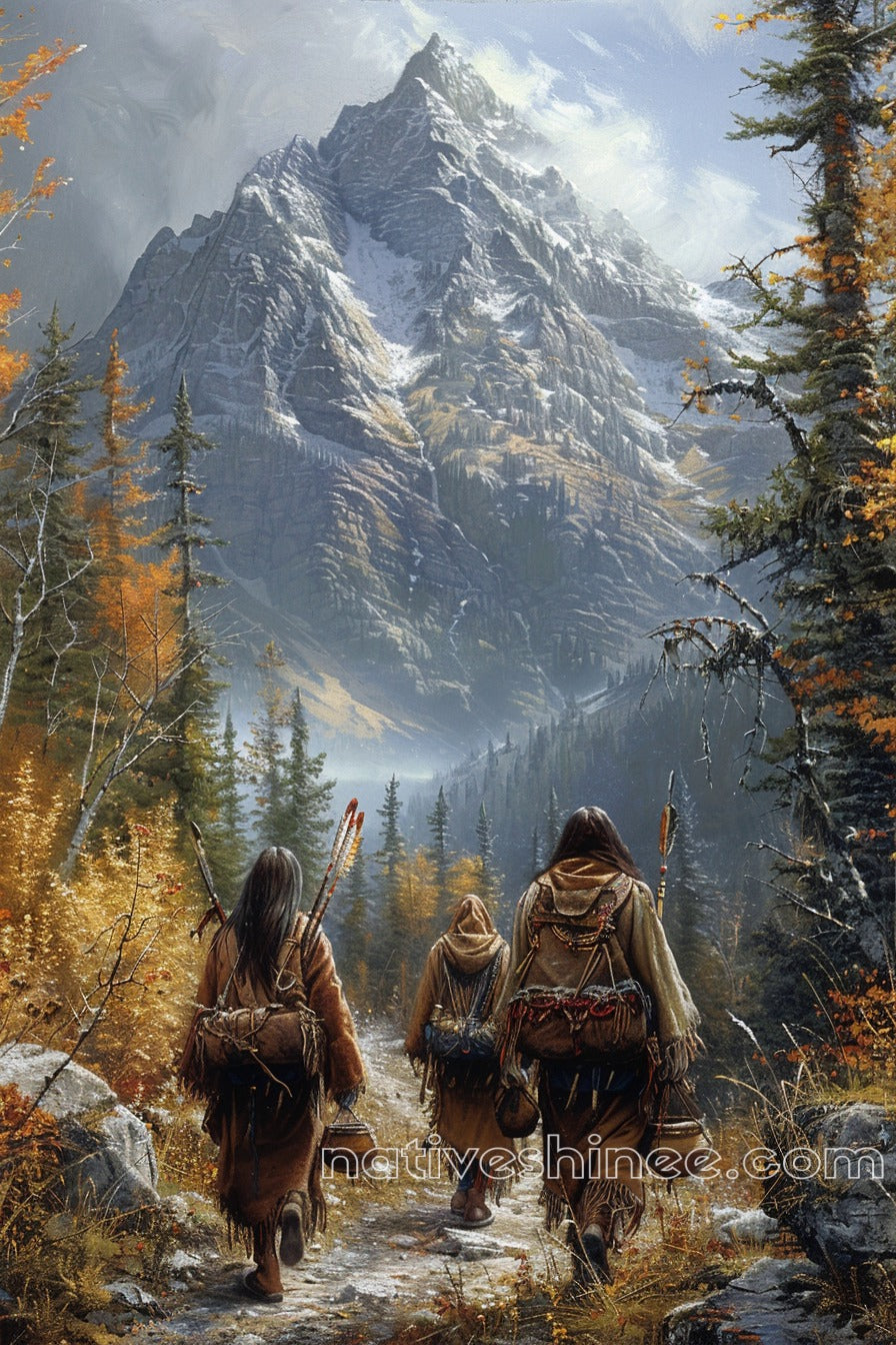Journey to the Peaks Native American Canvas