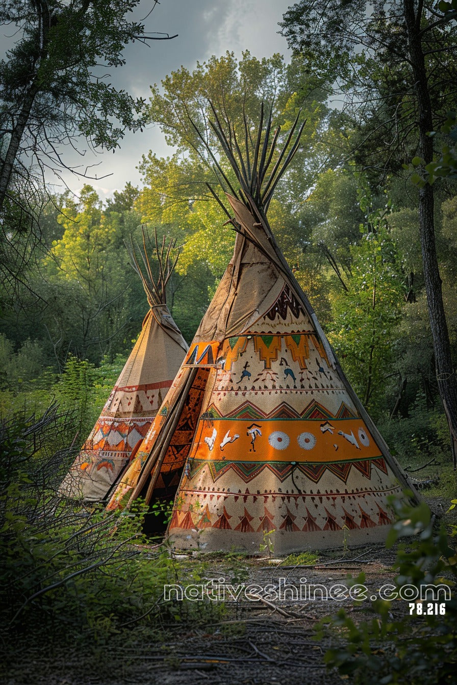 Harmony of the Land Native American Canvas