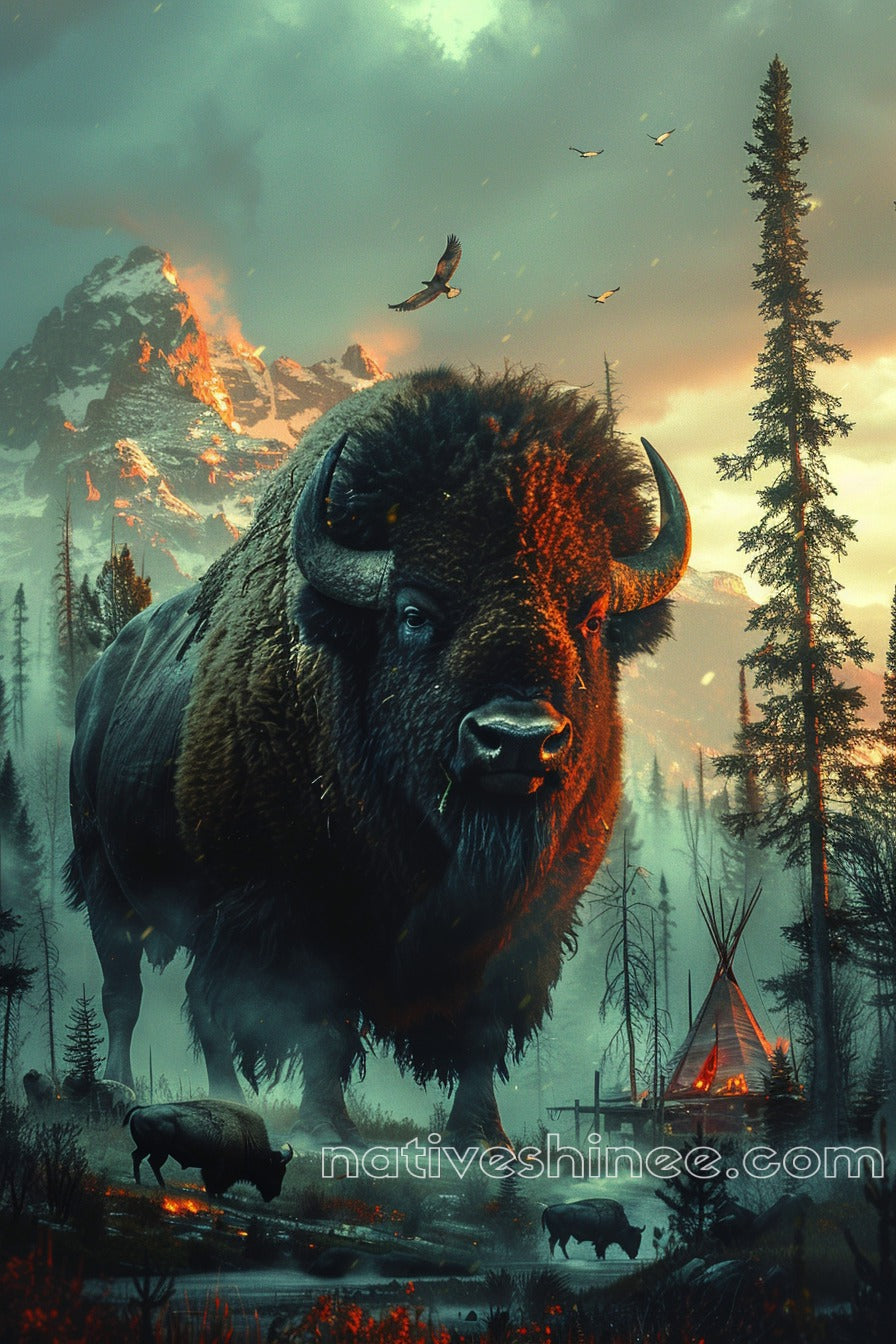 The Spirit of the Earth Native American Canvas