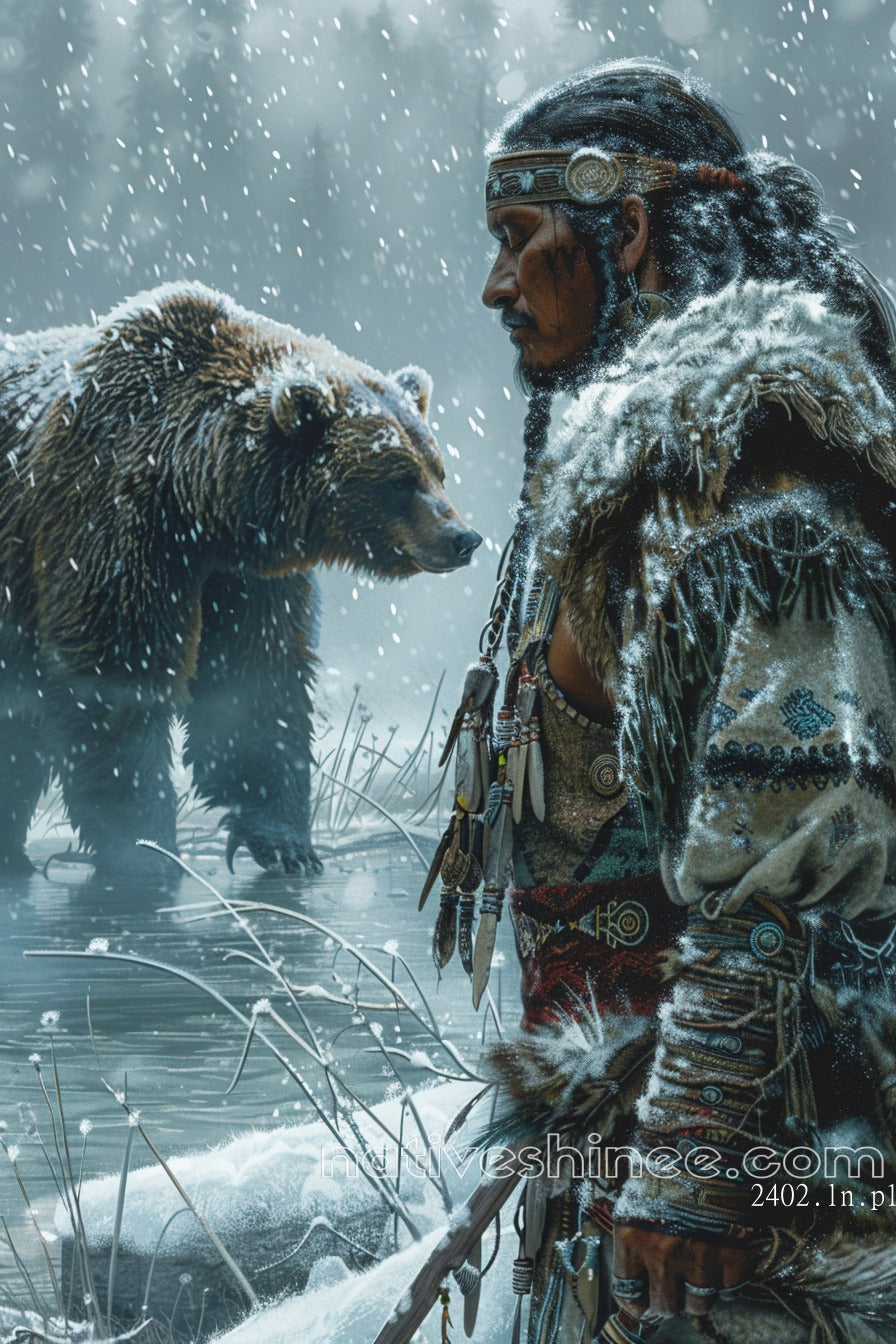 The Spirit of the Bear Native American Canvas