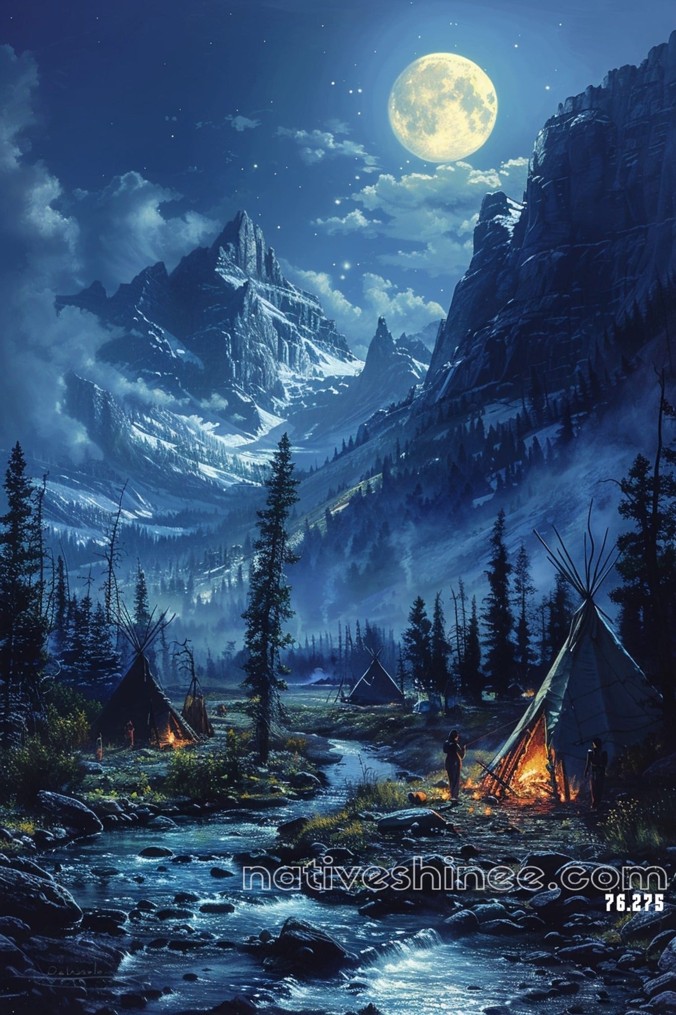 Whispers of the Mountain Spirit Native American Canvas