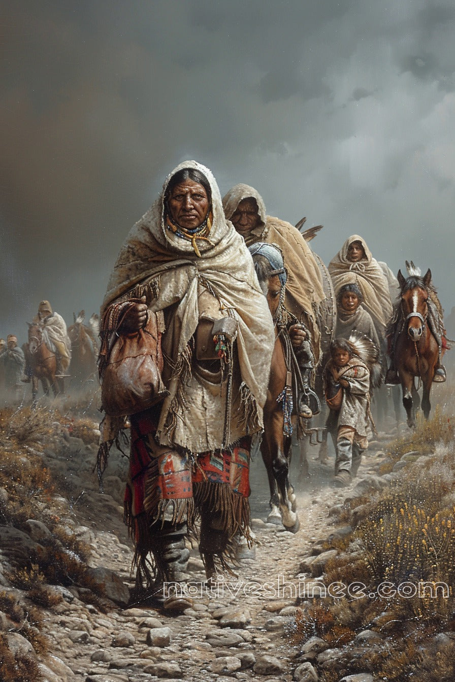 Through the Storm Native American Canvas