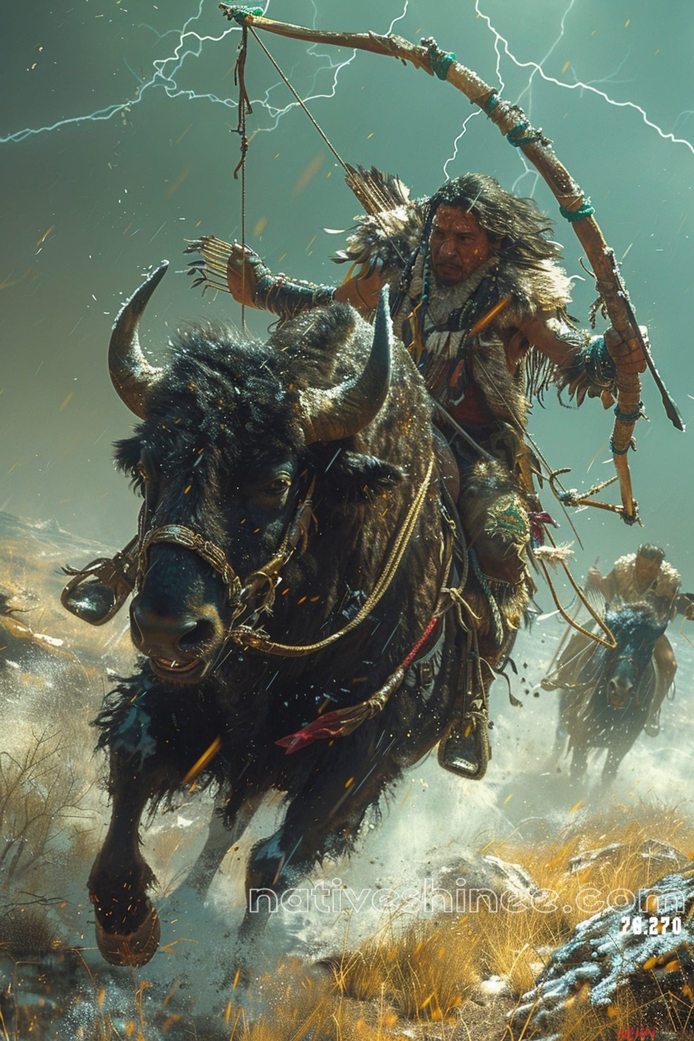 Thunder Rider Native American Canvas