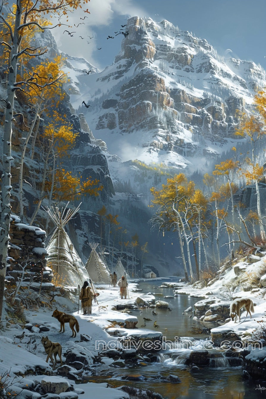 Heart of Winter Native American Canvas