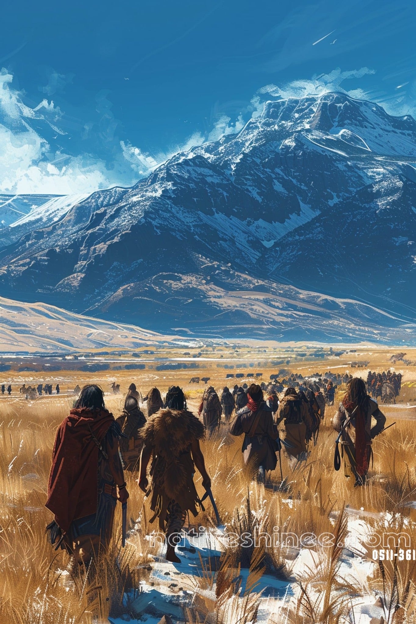 Footsteps in the Wilderness Native American Canvas