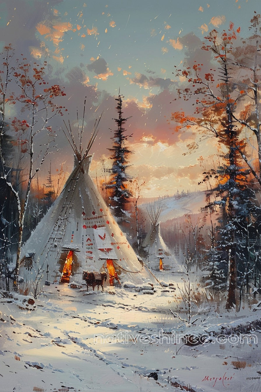 Dawn of the Northern Tribe Native American Canvas