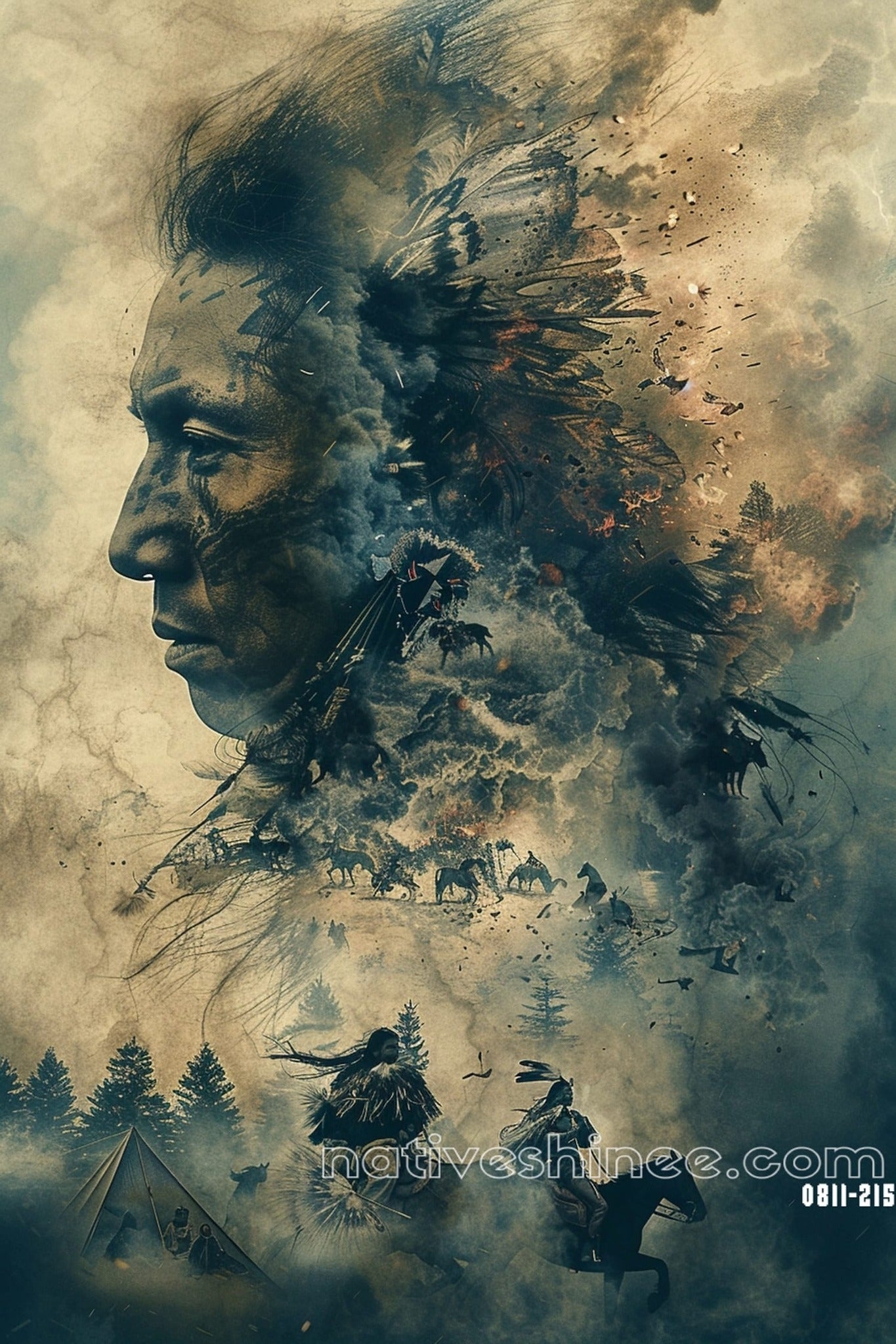 Storm of the Spirit Native American Canvas