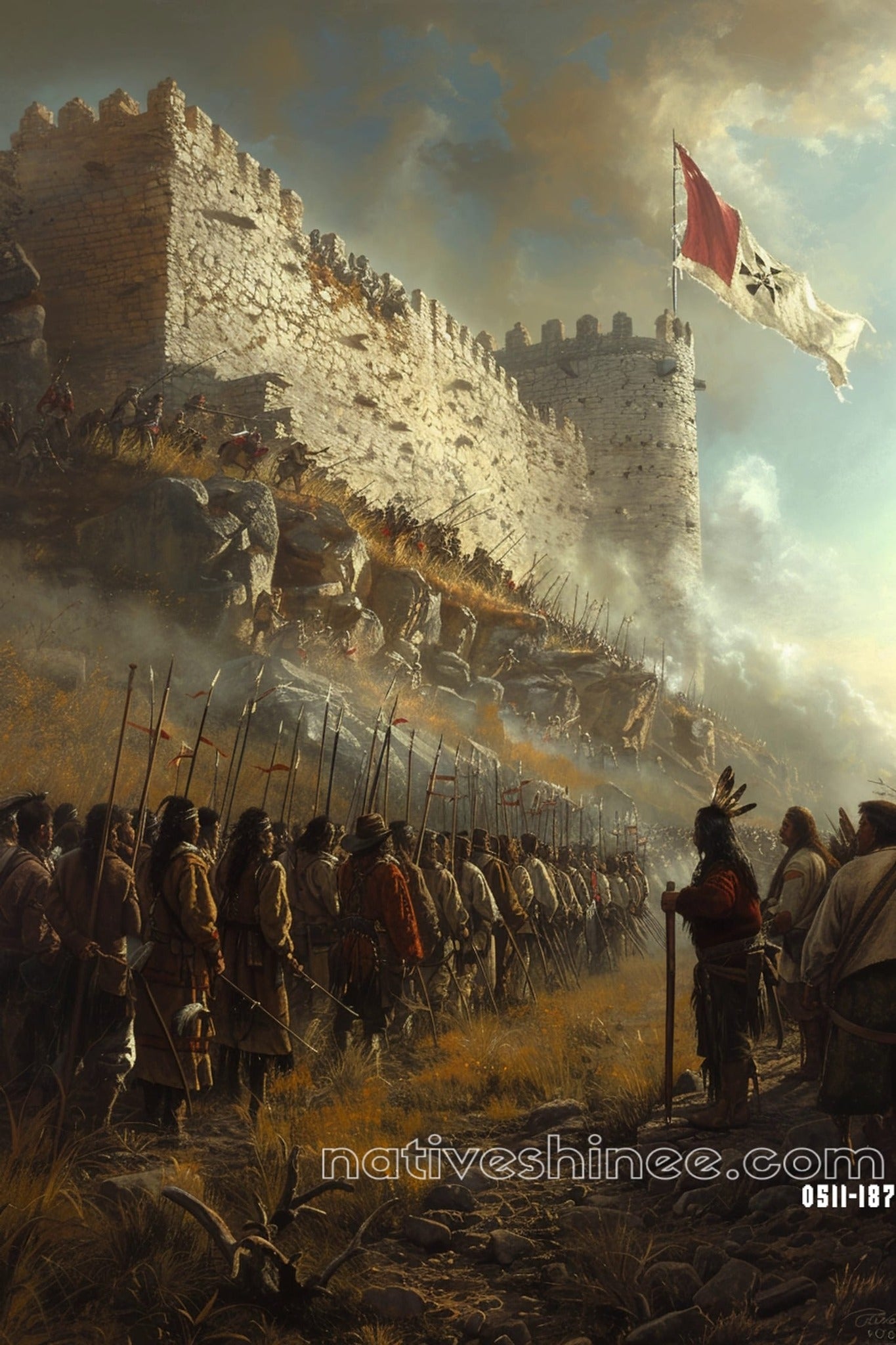 Wild Determination Native American Canvas