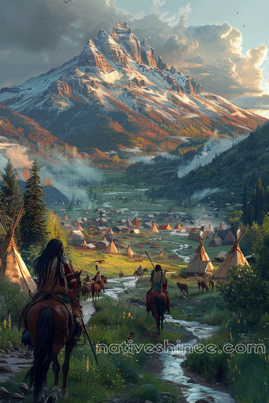 The Valley of the Cheyenne Native American Canvas