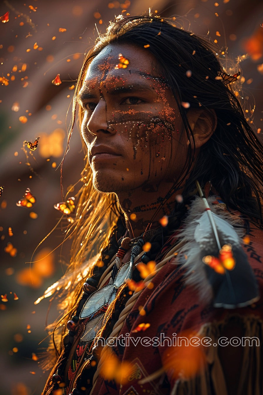Spirit of Transformation: The Warrior's Awakening Native American Canvas