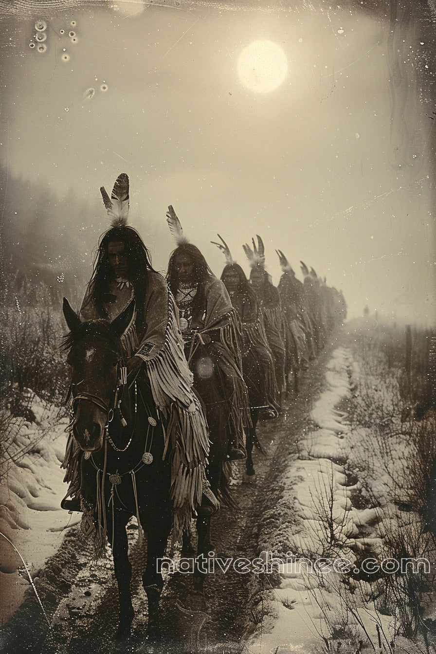 Ghost Riders of the Plains Native American Canvas