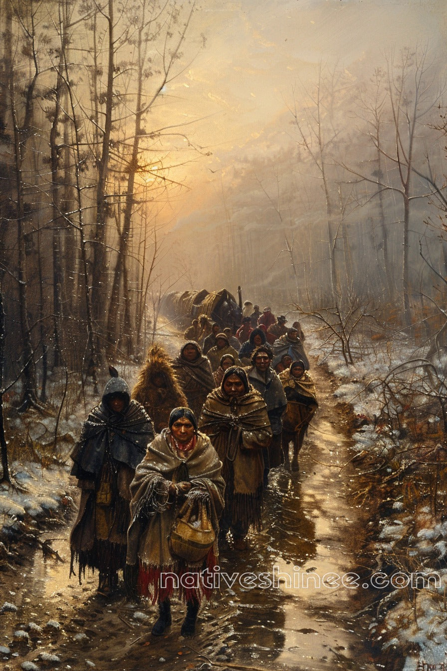 The Long Walk: Native American Canvas