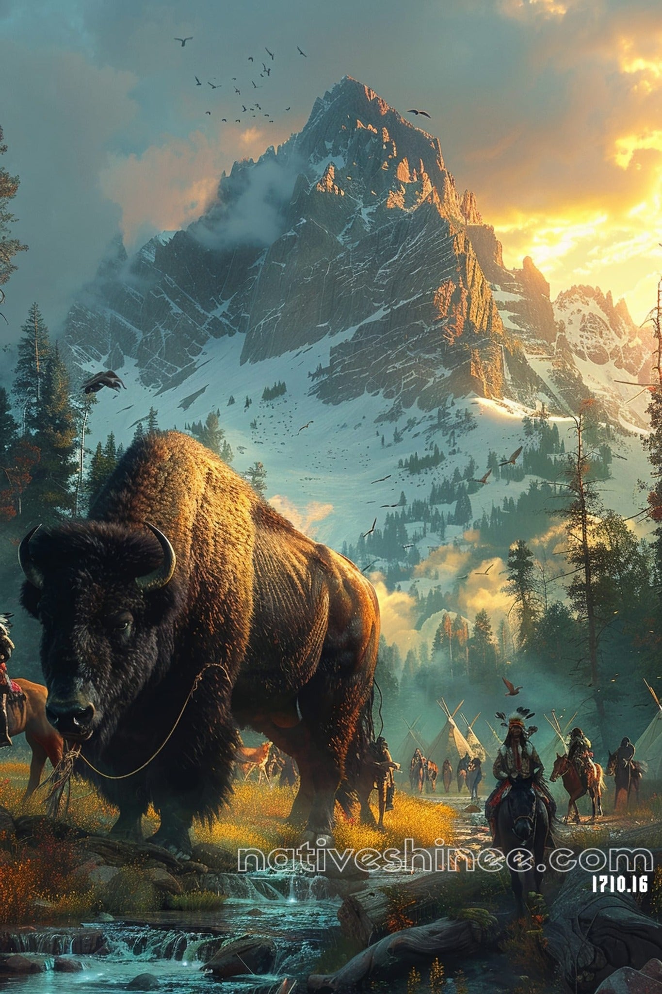 Across the Land of the Ancestors Native American Canvas