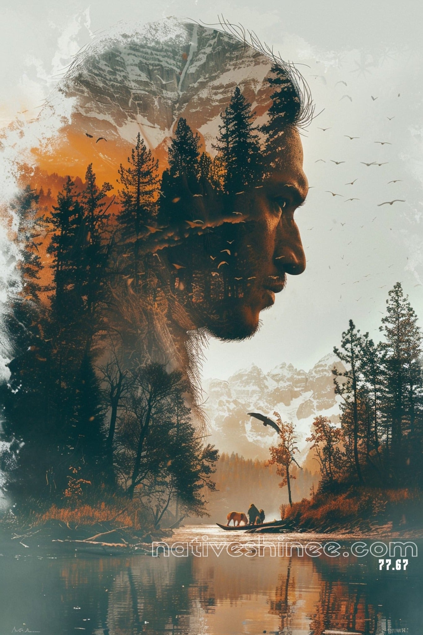 The Track Native American Canvas