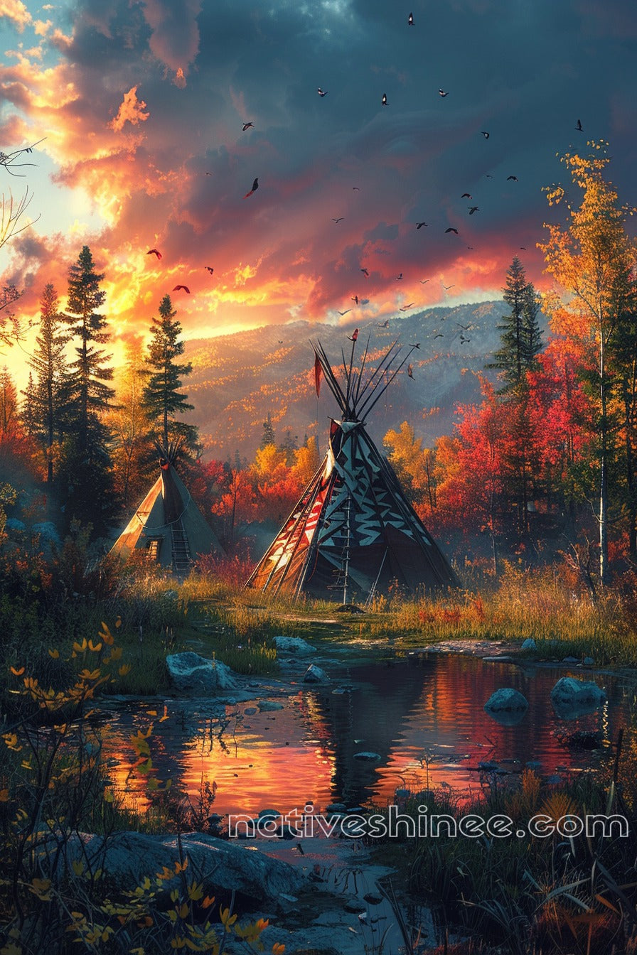 Sky and Land Native American Canvas