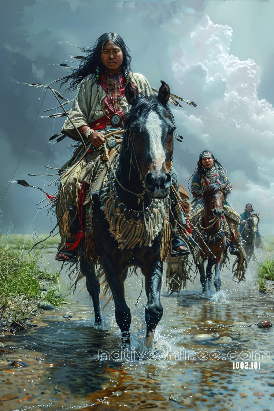 Heart of a Warrior Native American Canvas