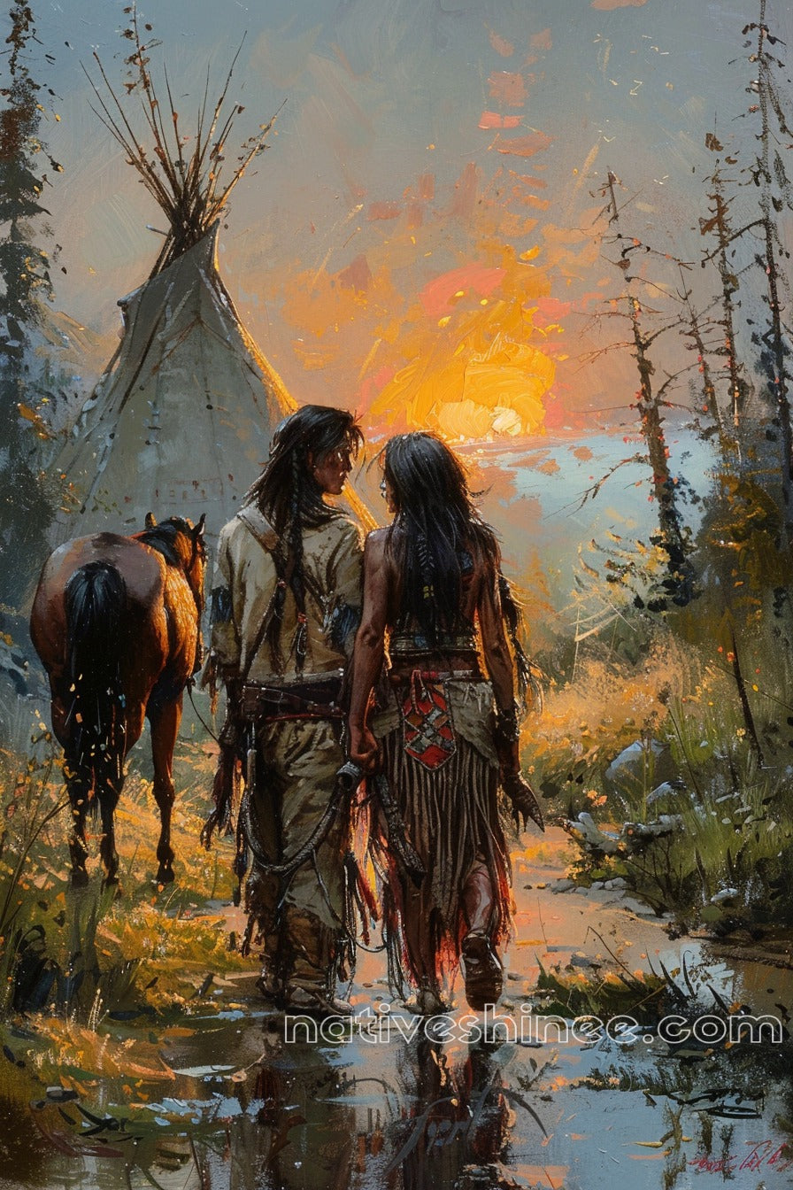The Journey Together: Native American Canvas