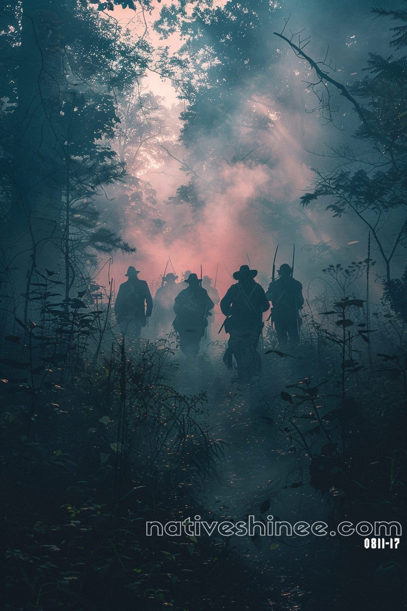 Clash of Courage Native American Canvas