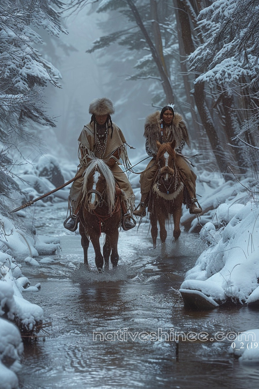 Winter's Sweetness Native American Canvas