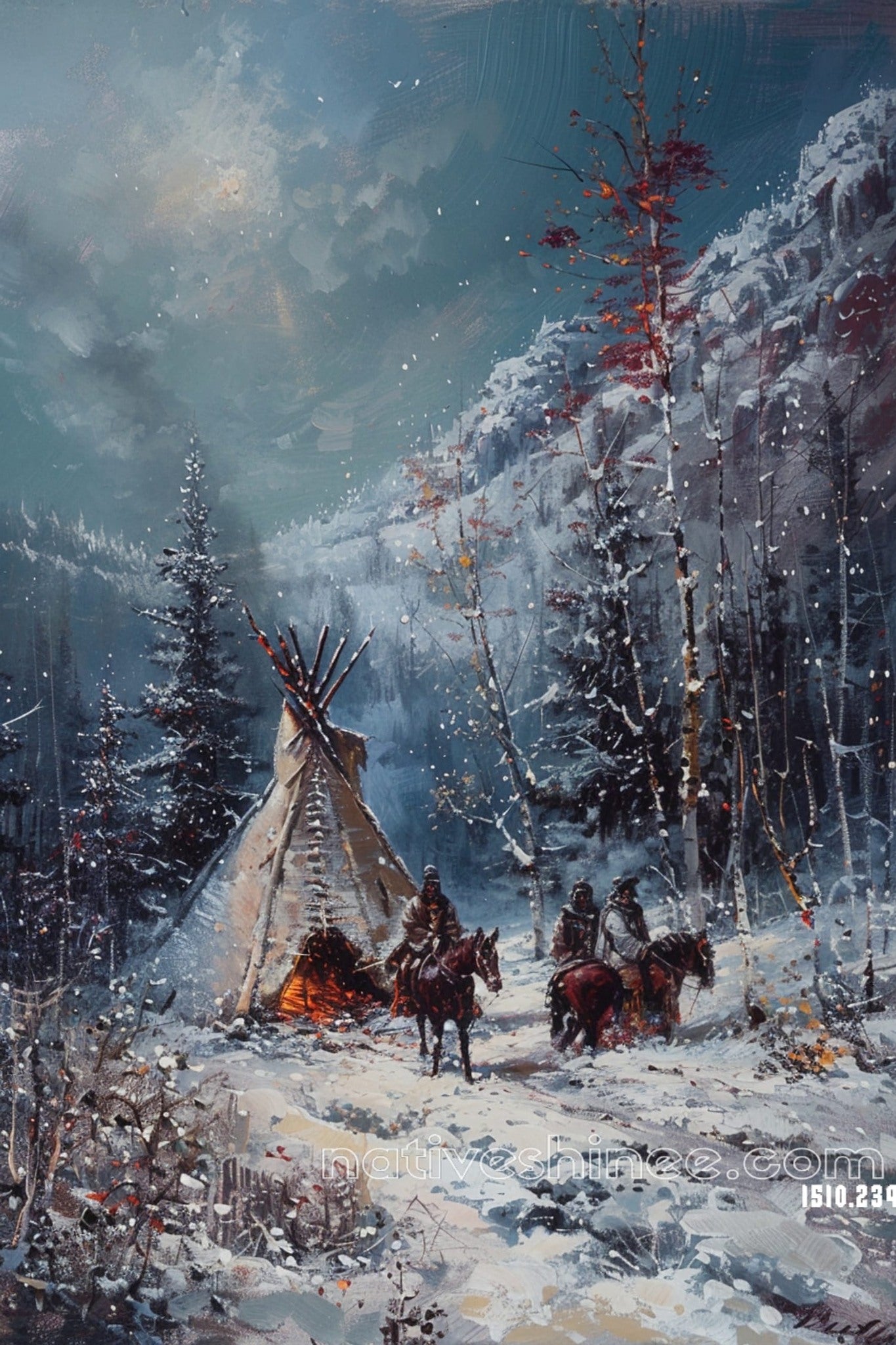 Fire Of Spirit Native American Canvas