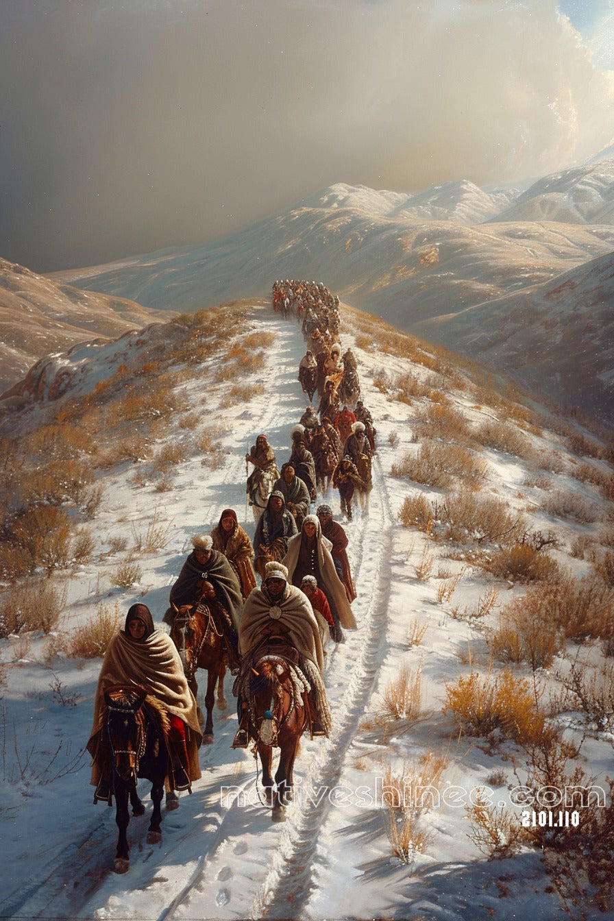 Trail of Resilience Native American Canvas