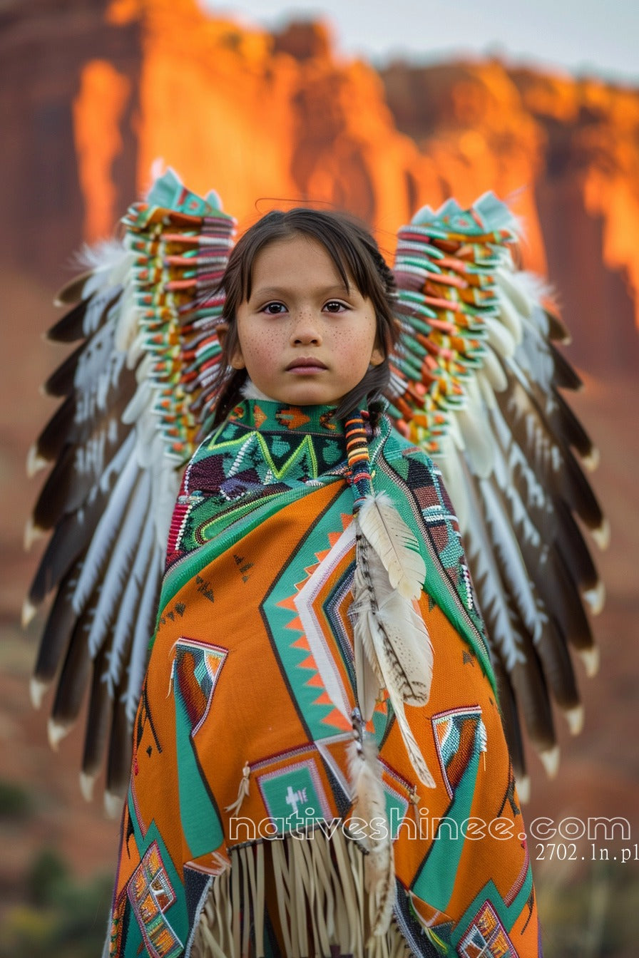 Spirit of the Land: A Young Warrior's Legacy Native American Canvas