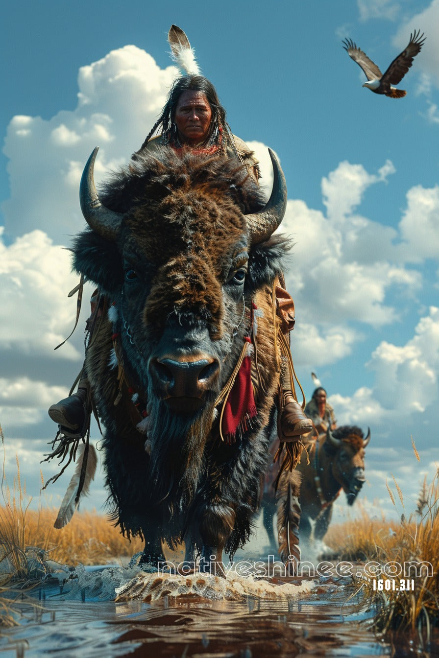 The Spirit Riders of the Plains Native American Canvas