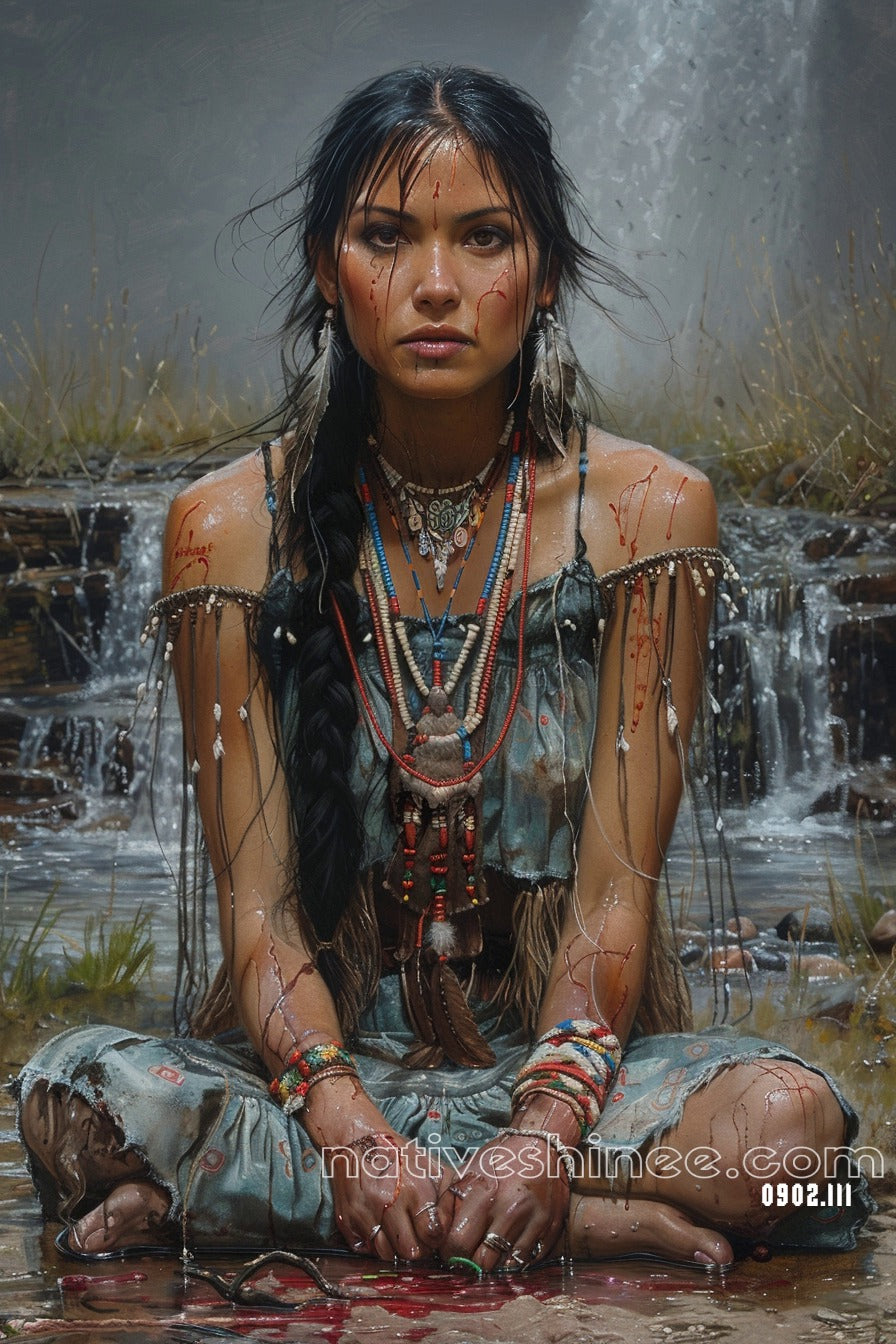 Rite of the Sacred Waters Native American Canvas